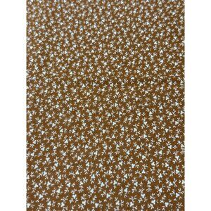 Vintage Cranston Print Works Brown & Cream Tiny Floral Calico Cotton Fabric 1/4